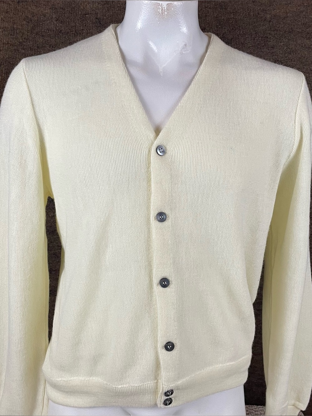 Vintage Sweater Mens Large 80s 70s Grunge Cobain Eclectic Grandpa Professor341